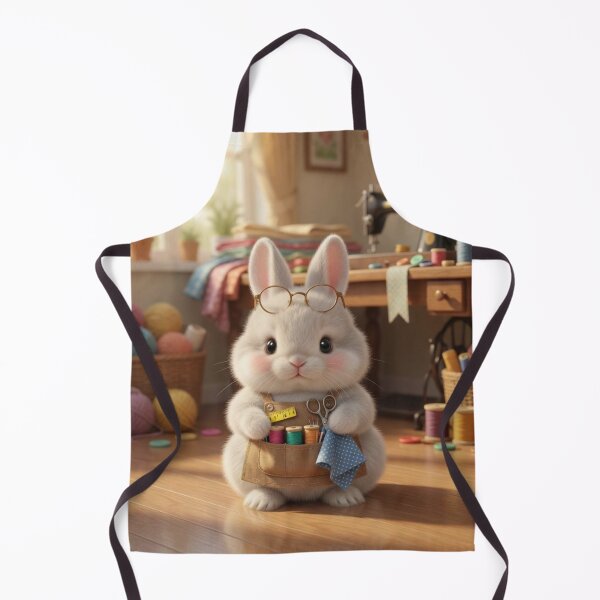 Item preview, Cute Tailor Bunny Sewing in Cozy Studio designed and sold by lovelistivkaa.