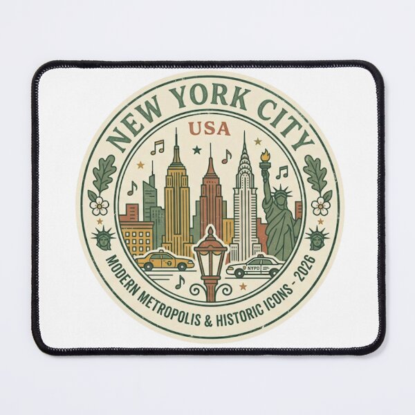 Item preview, New York City USA Statue of Liberty Retro Vintage Travel Sticker designed and sold by Zeyzep.