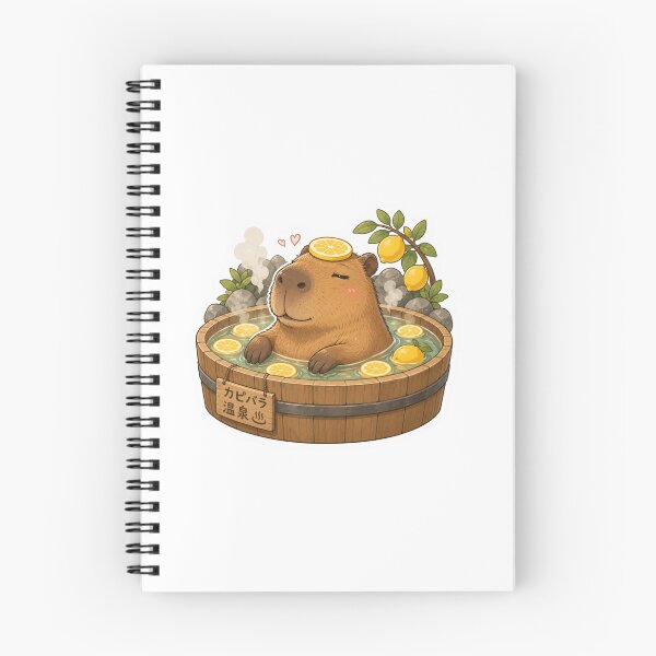 Item preview, Capybara in Lemon Bath – Funny Onsen Meme Art designed and sold by SMARTKIT  DESIGNAGENCY.
