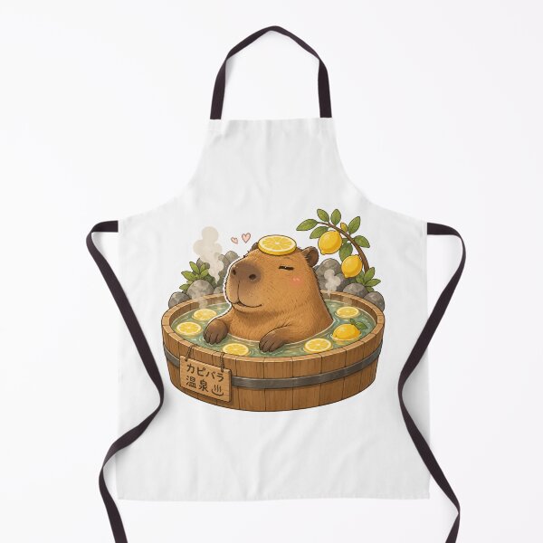 Item preview, Capybara in Lemon Bath – Funny Onsen Meme Art designed and sold by SMARTKIT DESIGNAGENCY.