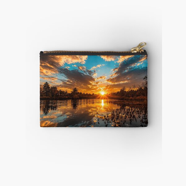 Item preview, Golden Sunset Reflections on a Peaceful Lake – Dramatic Nature Landscape designed and sold by Wild Bloom Paws.