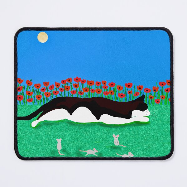 Item preview, Cat Napping in a Flower Field designed and sold by Elaine M Hayward .