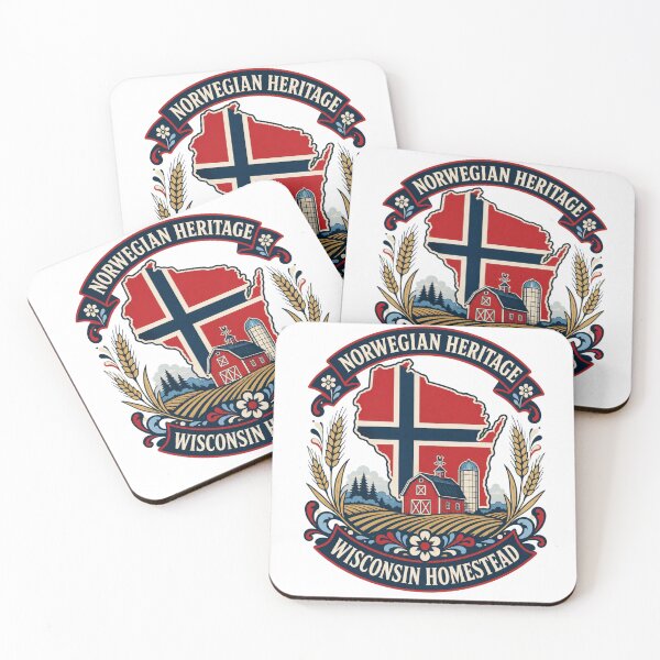 Item preview, Norwegian Heritage Wisconsin Homestead Crest designed and sold by fantasyy.