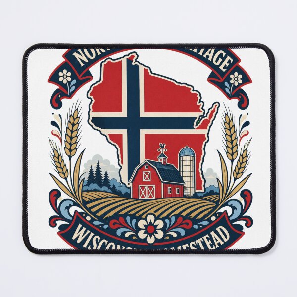 Item preview, Norwegian Heritage Wisconsin Homestead Crest designed and sold by fantasyy.