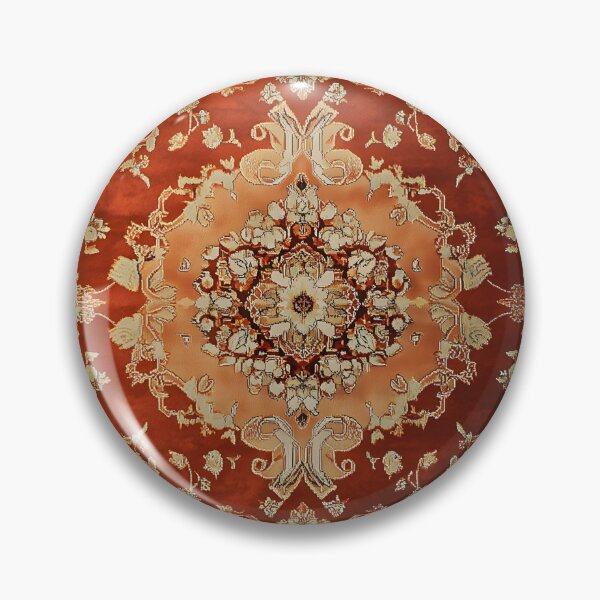 Item preview, Vintage Terracotta Persian Floral Oriental Royal Rug Pattern designed and sold by GrinGalore.