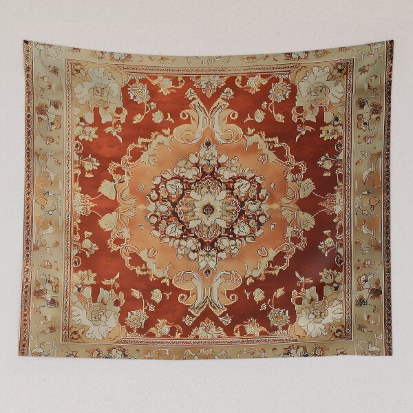 Item preview, Vintage Terracotta Persian Floral Oriental Royal Rug Pattern designed and sold by GrinGalore.