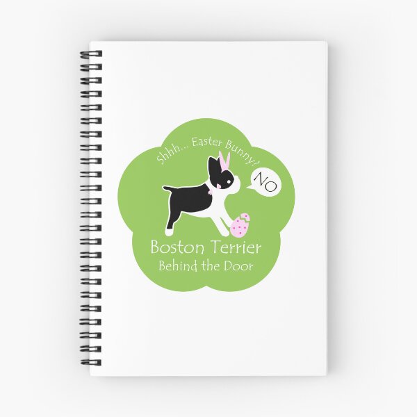 Item preview, Funny Boston Terrier Easter Bunny Behind the Door Green Base designed and sold by Na7nasColorShop.