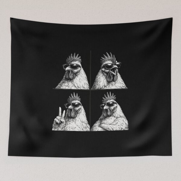 Item preview, Cool Rooster Squad | Funny Chicken Wearing Sunglasses Vintage T-Shirt designed and sold by HectorStore11.