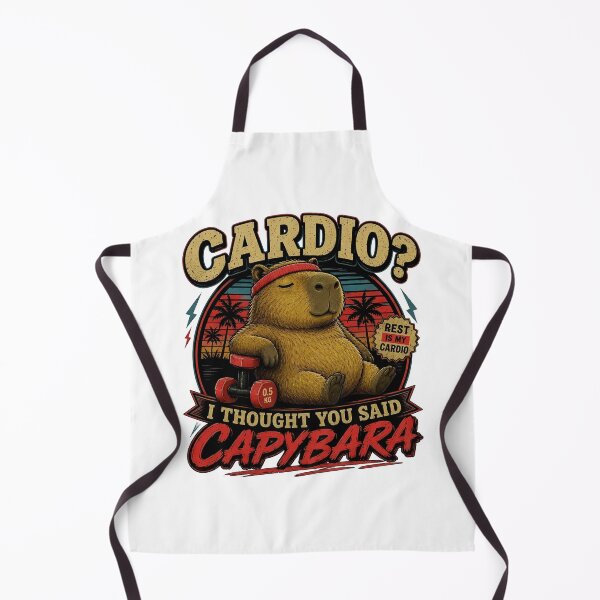 Item preview, Funny Capybara Fitness T-Shirt - Cardio Capybara Shirt - Retro Gym Workout Gift - Happy Critter Co. designed and sold by Happy critter co..