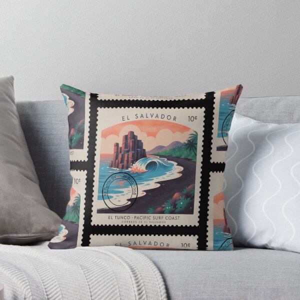Item preview, El Tunco El Salvador Pacific Postage Stamp Travel Sticker designed and sold by stickercuffs.