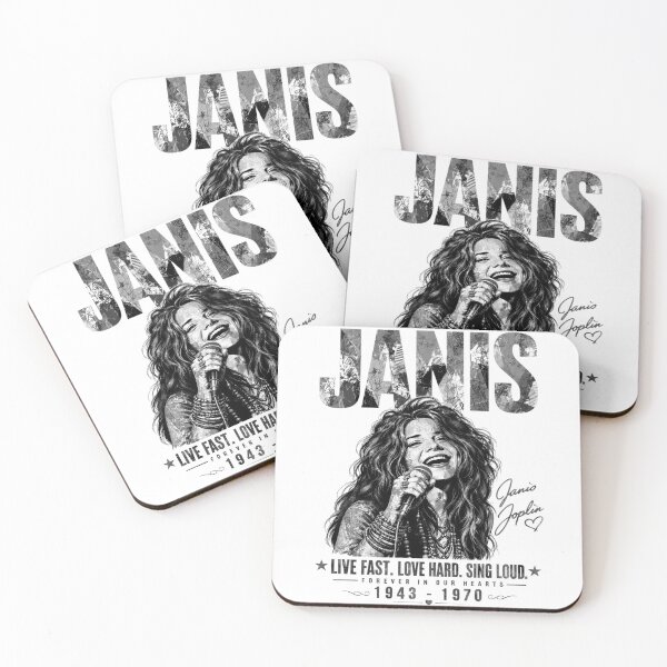 Item preview, Janis Live Fast Love Hard Sing Loud Black&White Edition designed and sold by KLERIKSTORE.