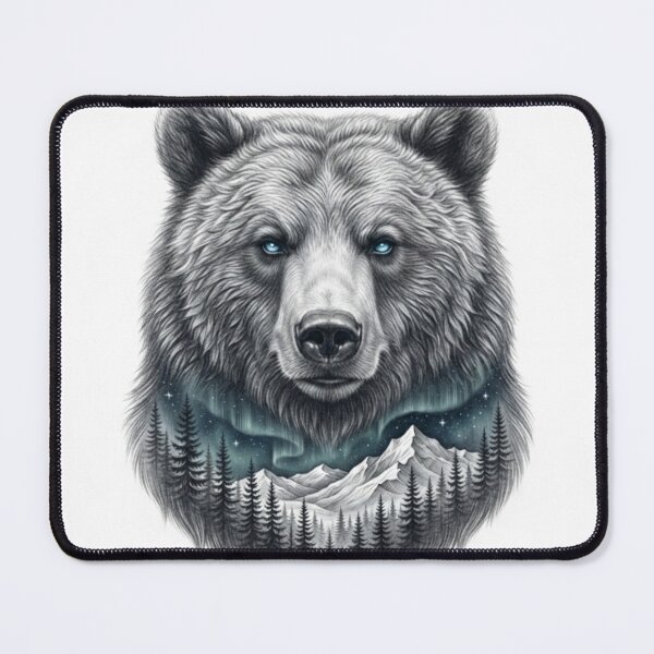 Item preview, Wilderness Spirit – Bear and Mountain Landscape designed and sold by BoldConcept43.