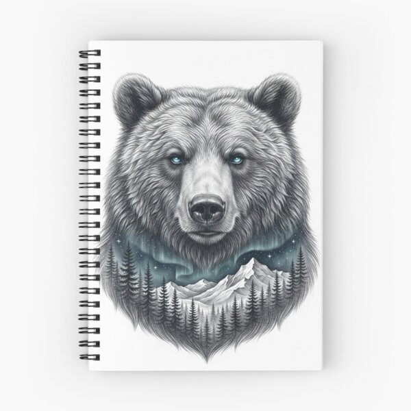 Item preview, Wilderness Spirit – Bear and Mountain Landscape designed and sold by BoldConcept43.
