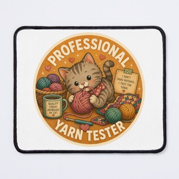 Item preview, Professional Yarn Tester - Cat & Yarn Lover Gift designed and sold by Lavoretty.