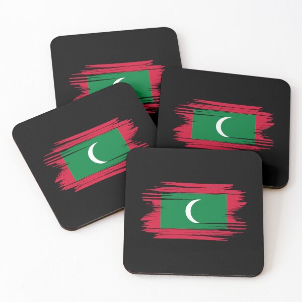 Item preview, Distressed Maldives Flag MV designed and sold by shitpostee.