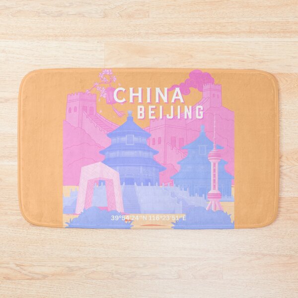 Item preview, Beijing China Poster | Dreamy Pink & Blue Pastel Illustration | Travel Wall Art designed and sold by Magic Love Art Print.