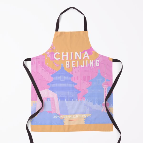 Item preview, Beijing China Poster | Dreamy Pink & Blue Pastel Illustration | Travel Wall Art designed and sold by Magic Love Art Print.