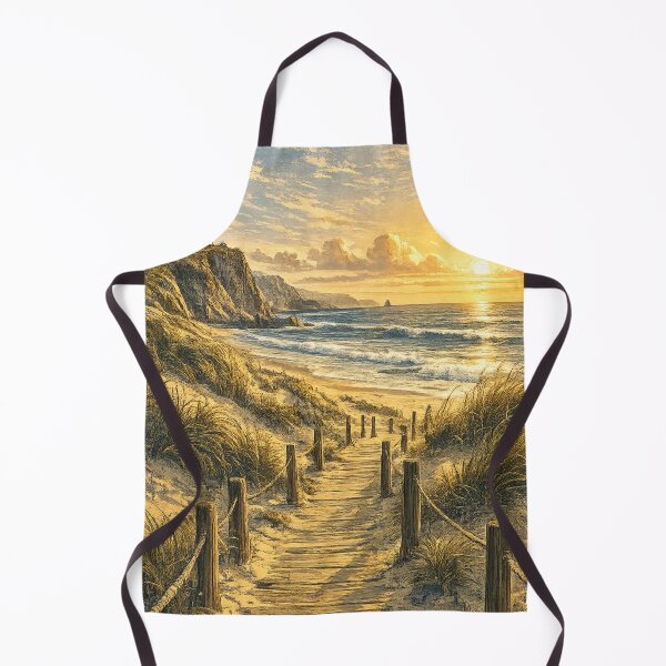 Item preview, Coastal Lighthouse Path: Golden Beach Walkway Sunset Dune Landscape designed and sold by irfanshikh.