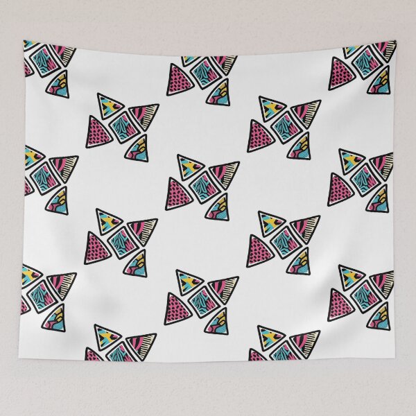 Item preview, Retro 80s Memphis Geometric Abstract Triangles designed and sold by Dzblack.