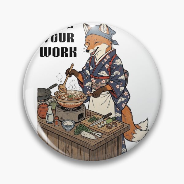 Item preview, Adorable Fox Cooking Sticker designed and sold by Niksenberg.Creations.