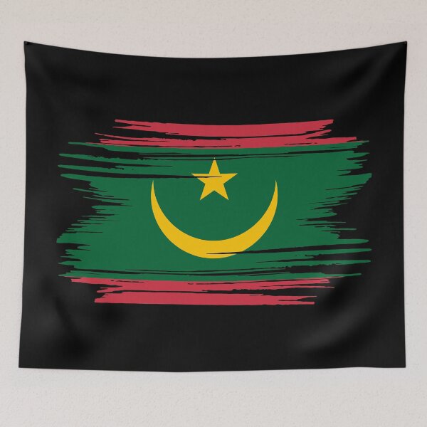Item preview, Distressed Mauritania Flag MR designed and sold by shitpostee.