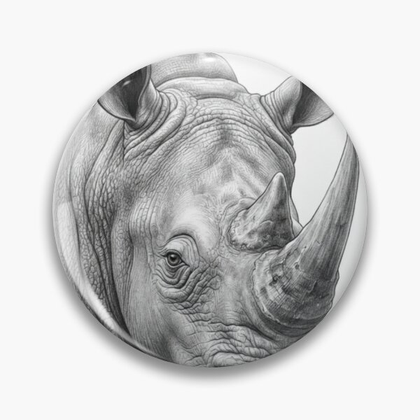Item preview, Powerful Rhino – Detailed Graphite Portrait designed and sold by BoldConcept43.