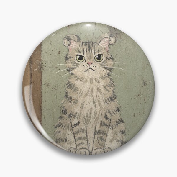 Item preview, Affronted American Curl Cat Refusing to Come Indoors Folk Art designed and sold by PictorialWhimsy.