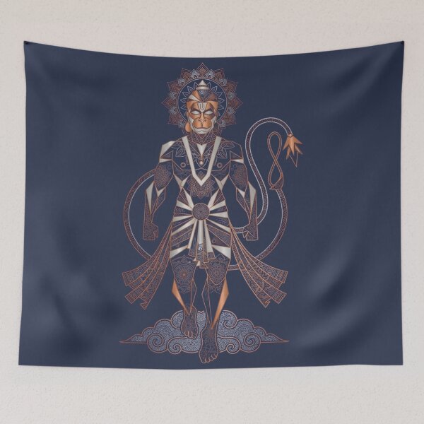 Item preview, Divine Strength Hanuman Art designed and sold by SK PrintOmand.