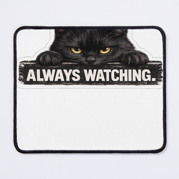 Item preview, Always Watching Black Cat Sticker | Funny Peeking Black Cat Meme | Cat Lover Gift designed and sold by Skedart.