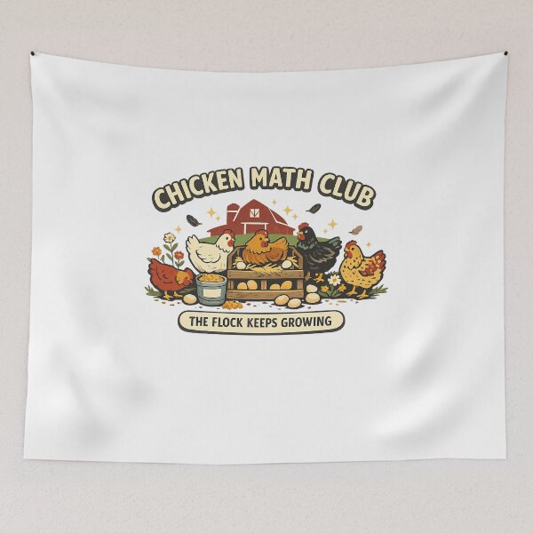 Item preview, Chicken Math Club Funny Backyard Chicken Keeper designed and sold by Concrete Coffee Studio.