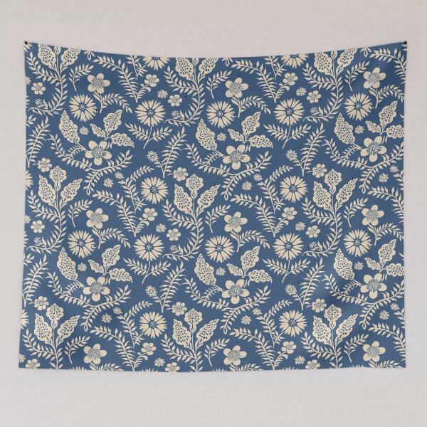 Item preview, Vintage Indian Kalamkari Floral Pattern designed and sold by Hanna Ryan.