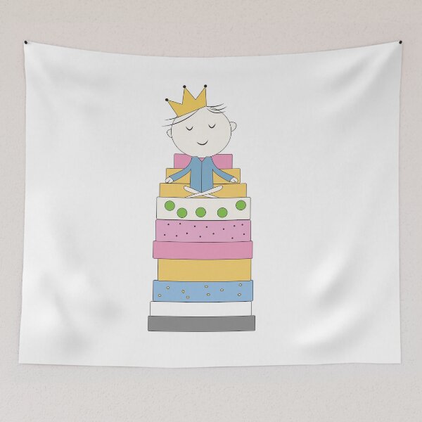 Item preview, Cute Little Prince on Giant Mattresses Doodle designed and sold by TatinkaArtskill.