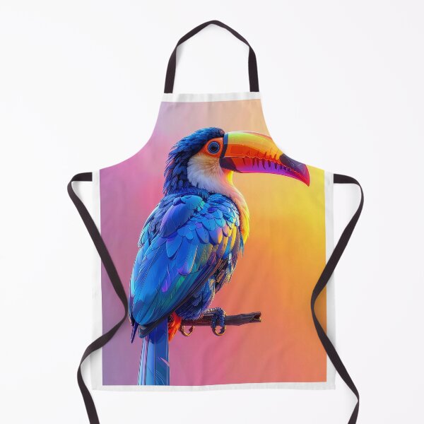 Item preview, Toucan portrait colorful pop art tropical bird painting vibrant exotic wall art home decor print designed and sold by icemanphotos.