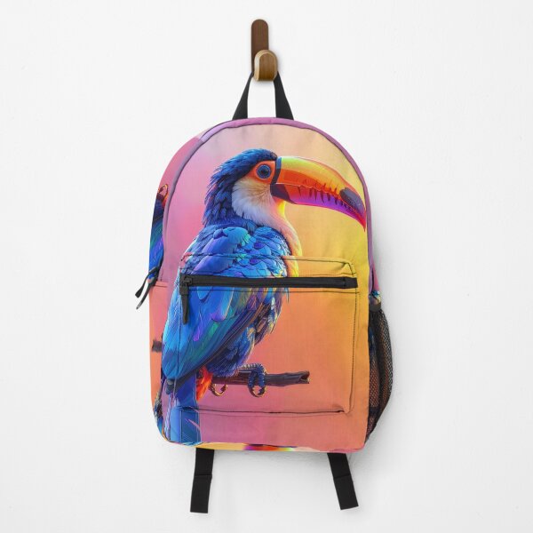 Item preview, Toucan portrait colorful pop art tropical bird painting vibrant exotic wall art home decor print designed and sold by icemanphotos.