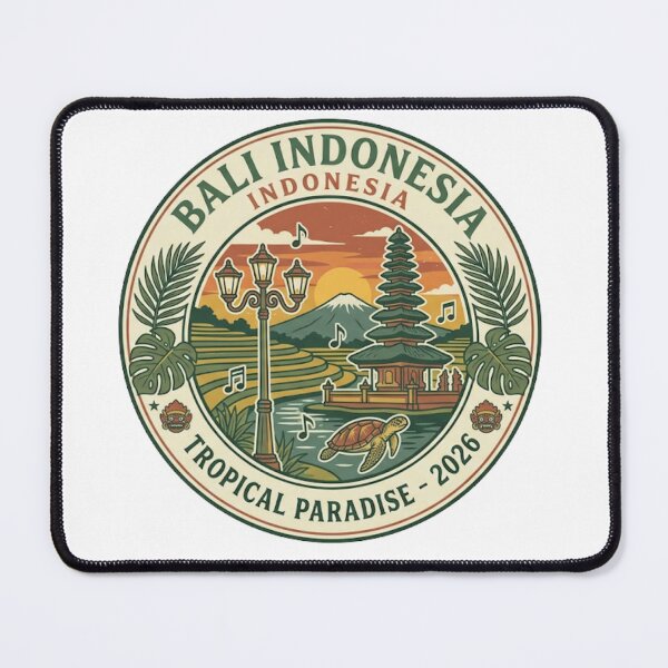 Item preview, Bali Indonesia Tropical Paradise Retro Vintage Travel Sticker designed and sold by Zeyzep.