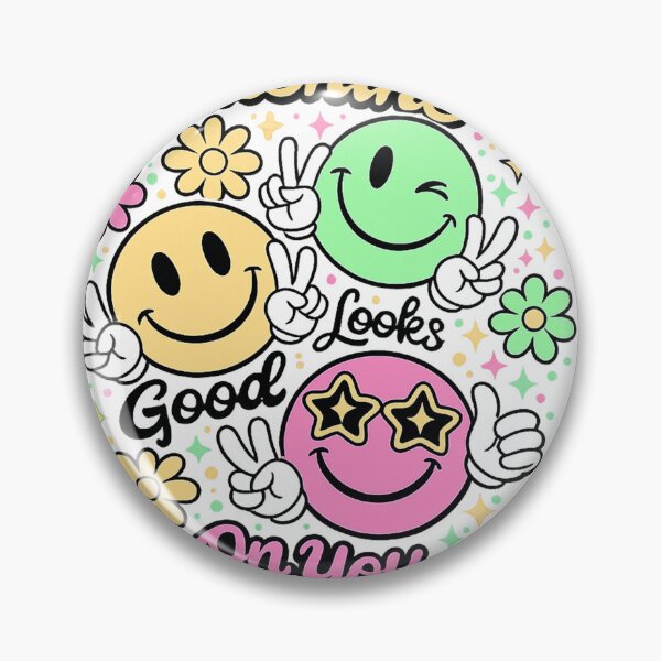 Item preview, Sunshine Looks Good On You Smiley Faces Retro Y2K Cute Happy Typography T-Shirt designed and sold by Rx Graphic Studio.