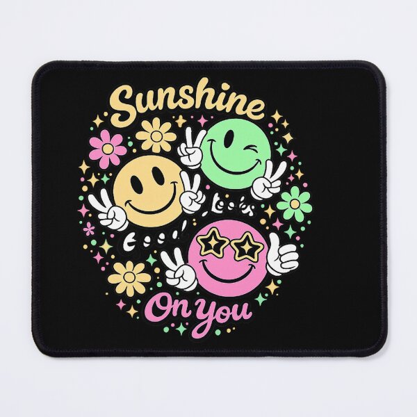 Item preview, Sunshine Looks Good On You Smiley Faces Retro Y2K Cute Happy Typography T-Shirt designed and sold by Rx Graphic Studio.