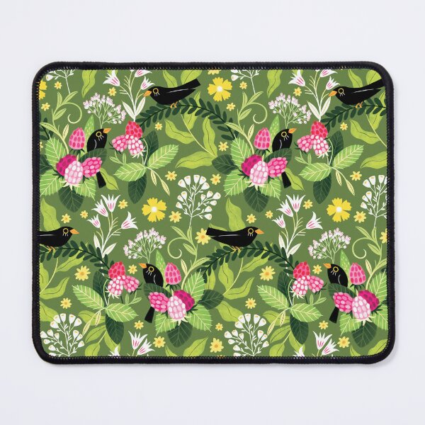 Item preview, Blackbirds & Raspberry designed and sold by LixyDesign.
