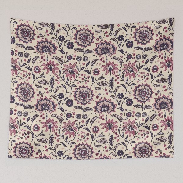 Item preview, Vintage Indian Kalamkari Floral Pattern designed and sold by Hanna Ryan.