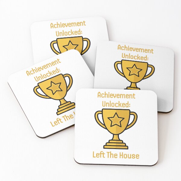 Item preview, Achievement Unlocked Left The House Funny Gamer Trophy designed and sold by SW Shop.