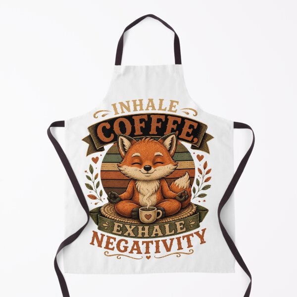 Item preview, Funny Yoga Fox Shirt - Inhale Coffee Exhale Negativity Tee - Cute Meditation Gift - Happy Critter Co. designed and sold by Happy critter co..