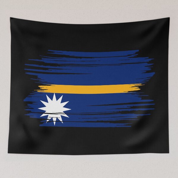 Item preview, Distressed Nauru Flag NR designed and sold by shitpostee.