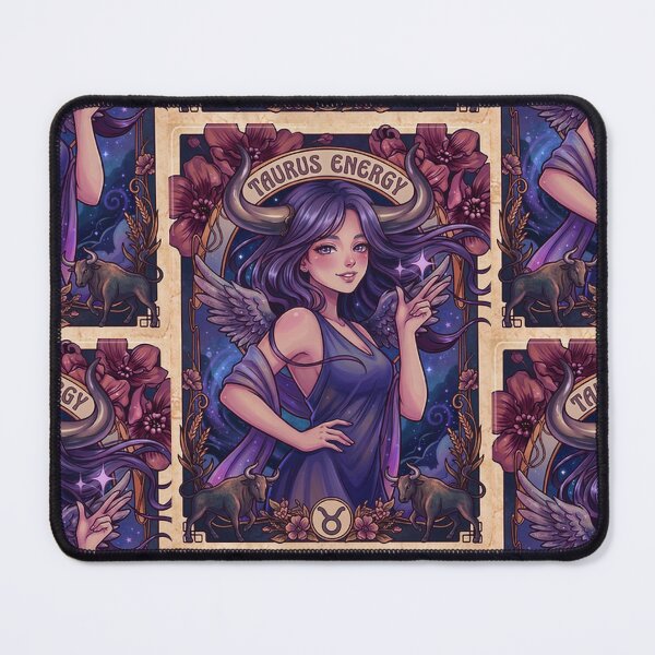 Item preview, Taurus Zodiac Goddess Anime Art | Taurus Energy Celestial Angel | Dark Galaxy Astrology Illustration | Bull Zodiac Sign | Fantasy Horoscope Wall Art | Taurus Birthday Gift designed and sold by RSDigitalPrintDesign.