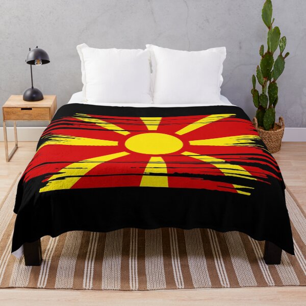Item preview, Distressed North Macedonia Flag MK designed and sold by shitpostee.