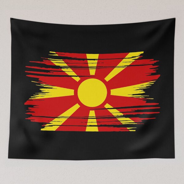 Item preview, Distressed North Macedonia Flag MK designed and sold by shitpostee.