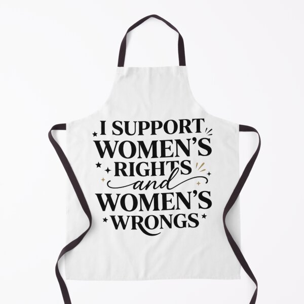 Item preview, I Support Women's Rights and Women's Wrongs Funny Feminist Statement Typography designed and sold by JustCrafted.
