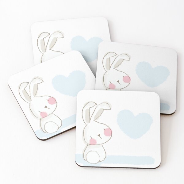 Item preview, Blue love heart bunny designed and sold by Hephzibahlove.
