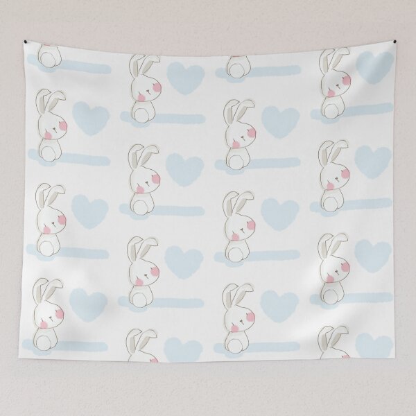 Item preview, Blue love heart bunny designed and sold by Hephzibahlove.