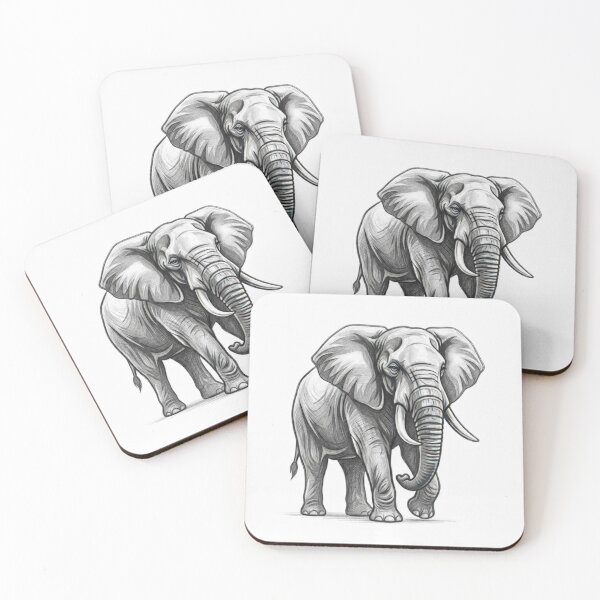 Item preview, Majestic Elephant – Detailed Graphite Illustration designed and sold by BoldConcept43.