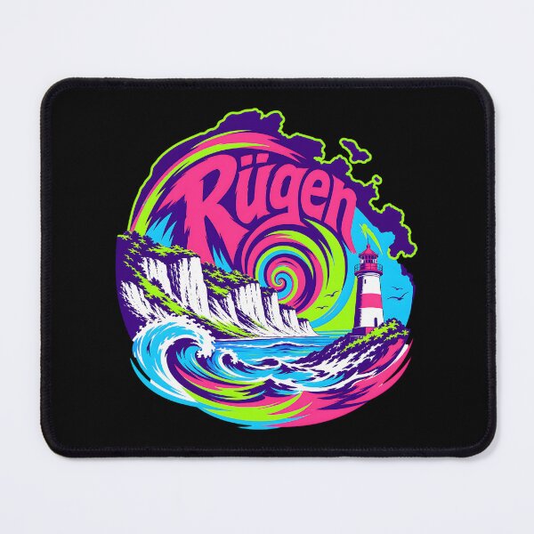 Item preview, Rügen Lighthouse Baltic Sea Psychedelic designed and sold by HoshisWorld2018.